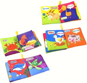 Juego de 8 Libros de Tela Suaves No Tóxicos para Bebés, Libros Arrugados con Sonido de Rasguño - Product Image 6