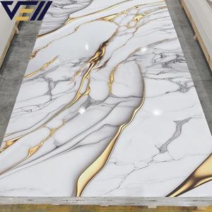 Pannello in PVC Effetto Marmo Lucido UV VELL <span class=keywords><strong>per</strong></span> Decorazione Pareti del Bagno, Vendita all'Ingrosso - Product Image 4