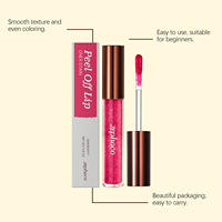 Gloss à lèvres liquide peel-off Zephoco, lèvres lisses, naturellement vibrantes, doucement lumineuses, léger, facile à appliquer, parfait pour un usage quotidien
