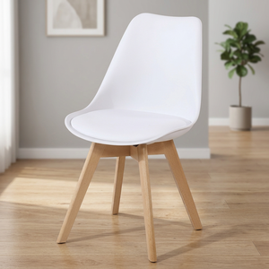 Modern Nordic Classic Design PP Plastic Restaurant Furniture <b>Dining</b> <b>Chair</b> with Wooden Legs-Durable & Eco-Friendly - Product Image 4