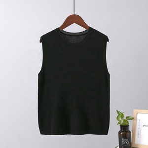 Camisola fina sin mangas para <span class=keywords><strong>mujer</strong></span>, ropa <span class=keywords><strong>interior</strong></span> de verano, top de punto con cuello redondo - Product Image 4