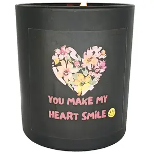 Hot Sale Bluebell Scent Custom Heart Shape Logo Home Decor Aromatherapy Candles