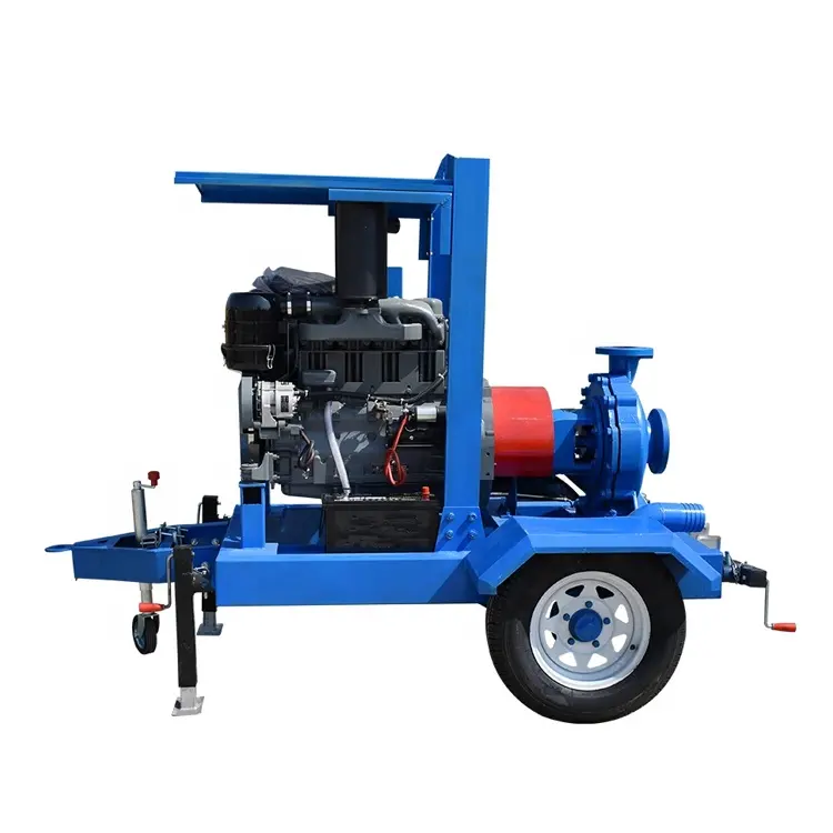 Hnyb khối lượng cao áp lực cao Máy bơm nước động cơ diesel bơm nước tưới tiêu với Trailer