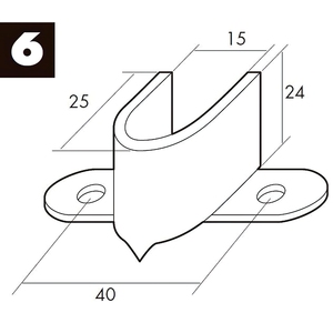 Chapado en zinc No. Soporte para Persianas Enrollables de 3 Pernos - Product Image 4