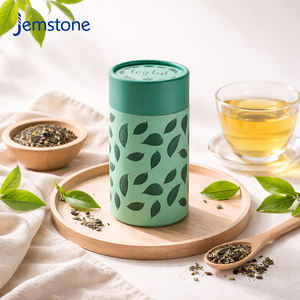 Boîte d'emballage cylindrique en papier kraft recyclable personnalisée pour poudre de matcha, tubes en papier personnalisés pour l'emballage du thé - Product Image 6