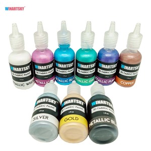 <span class=keywords><strong>Peinture</strong></span> textile 3D Winartsky, 12 couleurs, paillettes et couleurs métalliques, <span class=keywords><strong>peinture</strong></span> acrylique certifiée ASTM pour toile et textile - Product Image 4