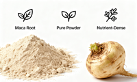 Polvo de Raíz de Maca Orgánica OEM/ODM para Adultos - Mejora del Estado de Ánimo, Alivio del Estrés, Equilibrio Hormonal, Suplementos Herbales Antioxidantes