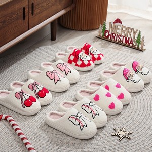HF natale esplosione inverno casa per pantofole Babbo Natale cotone <span class=keywords><strong>con</strong></span> pelliccia TPR uomo e <span class=keywords><strong>donna</strong></span> lana per pantofole - Product Image 1