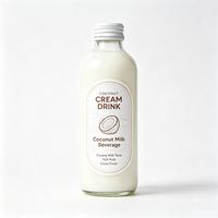Étiquettes personnalisées Haoxuan pour bouteilles de lait de coco, étiquettes de boissons imprimées imperméables autocollantes, finition mate ou brillante
