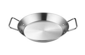 Assiette à paella en acier inoxydable pour restaurant, avec double poignée, pour servir des fruits <span class=keywords><strong>de</strong></span> <span class=keywords><strong>mer</strong></span> et du riz, interdiction <span class=keywords><strong>de</strong></span> cuisson sur flamme nue - Product Image 5