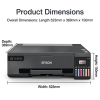 Imprimante photo Epson EcoTank L18050 A3+ 6 couleurs sans fil avec réservoir d'encre, compatible avec l'impression de CD/DVD et de cartes d'identité PVC