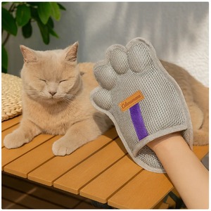 Gants anti-poils gris antistatiques pour le toilettage et le nettoyage des chats et des chiens - Product Image 3