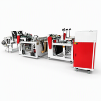 Machine à fabriquer des sacs poubelle à grande vitesse à double moteur servo, 2 lignes, HSLJ-400X2G