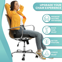 Grand coussin de siège ergonomique en mousse orthopédique à mémoire de forme et à refroidissement amélioré Coussin de siège de voiture pour chaise de bureau