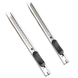 Deli 2053 Metal Utility Knife 9mm Stainless Steel Blade Self Locking Design For Paper Cutting And Car Window Tinting - Product Image 2
