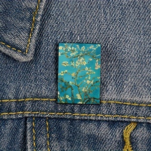 Broche de pintura al óleo famoso de Van <span class=keywords><strong>Gogh</strong></span> de estilo Vintage, diseño de dibujos animados, regalo para amigos, insignia de Pin personalizable - Product Image 3