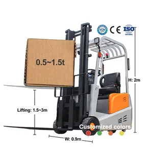 China 2ton Mini Electric Forklift Truck With 60v Battery Cheap Price Used All Terrain Off Road Telescopic