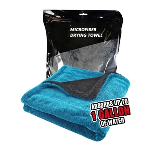 Serviette de séchage de voiture à boucles torsadées double face super absorbante 1400 GSM, sans rayures, très absorbante - Product Image 1