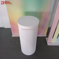 Vente en gros d'usine, support de fleurs en acrylique blanc personnalisé de haute qualité, socles de table, socle pour mariages et événements