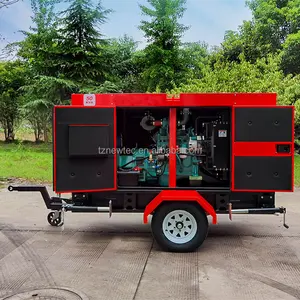 50kw 60kw 80kw 100kva 100kw 125kva 130kva 150kva Portable Trailer Type Generator With Cummins Power 50 Kw Diesel Generator