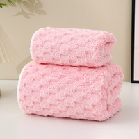 Serviette de bain en velours corail, absorbante, couleur unie, plusieurs options de couleurs, ensemble de serviettes d'hôtel confortables