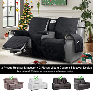 Bölünmüş uzanmış <span class=keywords><strong>Loveseat</strong></span> kapak <span class=keywords><strong>Recliner</strong></span> mobilya koruyucu kaymaz Pet kapak <span class=keywords><strong>Recliner</strong></span> kapak konsolu elastik kemerler Sofacover - Product Image 4