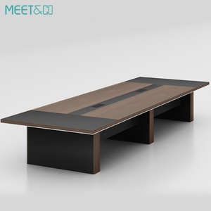 Modern Luxury Executive Office Conference Table Intelligent Charging Plug Wood Furniture for School Hotel Hospital Meeting <b>Desk</b> - Product Image 4