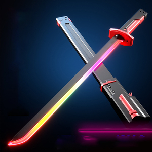 <b>Hot</b> Promotional Toy Cyberpunk Neon LED Spark Sword LED Light Saber with Sound and Fog RGB Color Changing Ninja Sword for Cosplay - Product Image 3