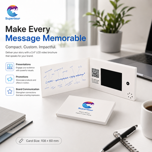 Tarjeta de Visita de <span class=keywords><strong>Video</strong></span> Mini con Pantalla LCD de 2.4 Pulgadas, Superlieur Unique Luxury, para <span class=keywords><strong>Invitaciones</strong></span> VIP y Regalos Ejecutivos - Product Image 1