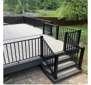 Outdoor Aluminum Metal Stair Design Terrace Deck Aluminum Balcony Railing