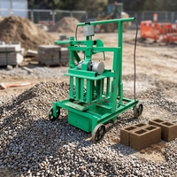 Petite machine mobile de fabrication de blocs creux en béton pour la production de matériaux de construction