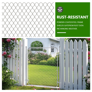 Kit de puerta de valla de eslabones de cadena moderna de alta resistencia, accesorios de enrejado de calidad antioxidante ajustable para refuerzo de jardín doméstico - Product Image 3