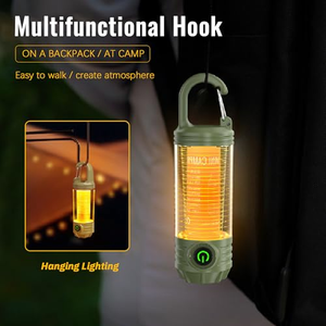 Lampe de camping LED mini, lampe de tente suspendue, lampe de camping portable, lampe de tente rechargeable avec crochet, 6 modes pour la randonnée, la pêche - Product Image 2