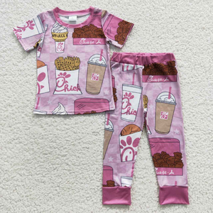 Conjuntos de pantalones y camisetas para niños y niñas con estampado de pollo - Product Image 5
