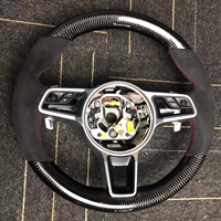 Volant en cuir et fibre de carbone personnalisé pour toute la gamme Porsche Panamera Macan Cayenne 718 911 918 958 970 971