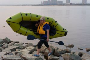 Fabrication professionnelle Frontier <span class=keywords><strong>pas</strong></span> <span class=keywords><strong>cher</strong></span> TPU Packraft Kayak gonflable Rafting Pack radeau bateau Packraft - Product Image 3