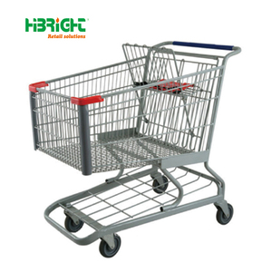 Highbright 210L Supermarket Shopping Cart with 4 Universal Wheels and Metal Versatile &amp; Durable <strong>Trolley</strong> - Product Image 1