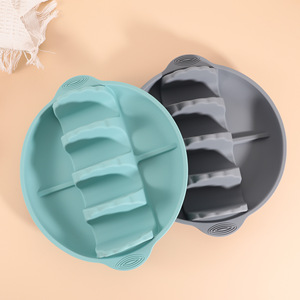 Factory Direct Supply Durable 1.5mm Steel Sheet <b>Silicone</b> Modern Simplicity Tortilla Tray Rack Creative Partition Non-Slip Design - Product Image 3