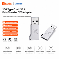 Adaptor OTG USB 3.2 Gen 2 Kecepatan Tinggi 10Gbps, Casing Logam Zinc Alloy, Konektor Transfer Data USB A Male ke USB C Female