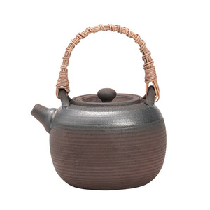 Tetera con asa de cerámica rústica vintage, resistente al calor, para uso en estufa eléctrica o de alcohol. - Product Image 5