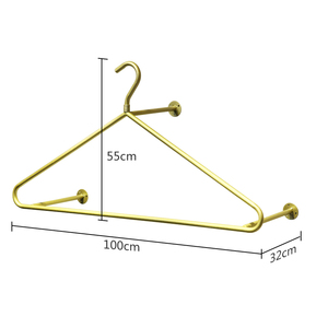 Estante Metálico Dorado para Exhibición <span class=keywords><strong>de</strong></span> Ropa, Colgador <span class=keywords><strong>de</strong></span> <span class=keywords><strong>Pared</strong></span>, Directo <span class=keywords><strong>de</strong></span> Fábrica - Product Image 6