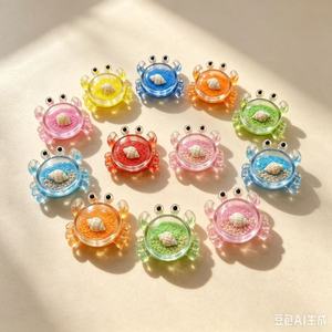 จี้ปูอะคริลิค ลานตง ขนาด 4.5 ซม. คละสี 10 สี สำหรับงาน DIY เครื่องประดับตกแต่ง ซีรีส์มหาสมุทร - Product Image 4