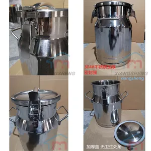 Top Standard Stainless Steel Milk Bucket Cow Goat Milking Machine Storage Kitchen Rice Cereal Grain Coffee Bean Flour Container