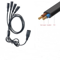 Câble d'alimentation répartiteur en Y 1m C8 C7, 1 C8 vers 4 C7, 2x0.75mm²