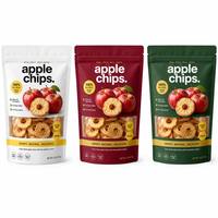 Op maat gemaakte bedrukte groothandel plastic staande ziplock verpakkingszakken voor gedroogde appelchips fruitsnacks rechtstreeks van de fabriek