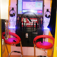 Salles privées de karaoké KTV électroniques à monnayeur, mini-jukebox, cabines de karaoké, salles d'enregistrement et d'entraînement en arcade, avec fonction vidéo et musicale