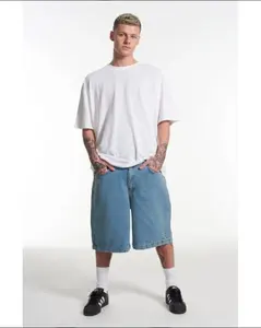 VIM Jeans hose Nicht dehnbare, starre Jeans shorts 100% Baumwolle Herren Skater Shorts Skater Bein knielange Shorts