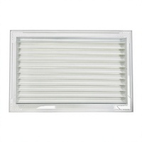 Grille de ventilation en aluminium à simple déflection anti-condensation avec amortisseur pour conduit de climatisation CVC