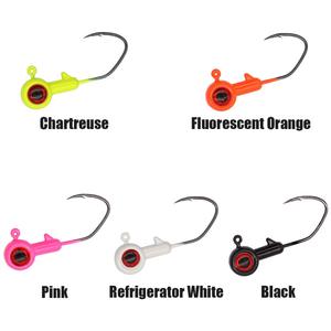 Paquete de 5 unidades de anzuelos de pesca con cabeza de plomo de 1/16oz, 1/8oz, 3/16oz, 1/4oz con ojos, cabezas de jig para crappie, juego de anzuelos para señuelos blandos, 5 colores para lubina y trucha - Product Image 2