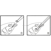 Alat Pancing Baja Tahan Karat HT 13g/17cm Sheep Horn Blind Poke Hook Extractor Penghilang Kail Ikan Mudah